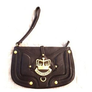 Black Juicy Couture Wristlet Wallet Clutch Purse
